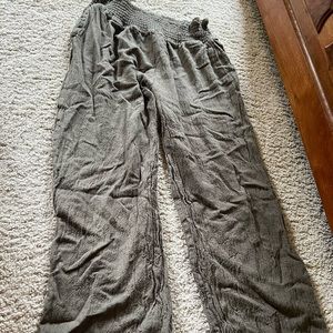 Army crinkle linen pant